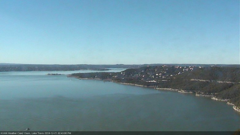 Lake Travis webcam, December 21, 2018 1:45 PM CT