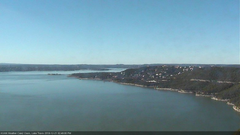 Lake Travis webcam, December 21, 2018 1:50 PM CT