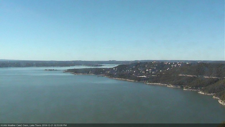 Lake Travis webcam, December 21, 2018 1:55 PM CT