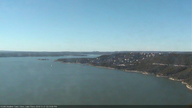 Lake Travis webcam, December 21, 2018 2:20 PM CT