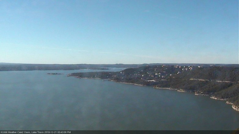 Lake Travis webcam, December 21, 2018 2:45 PM CT