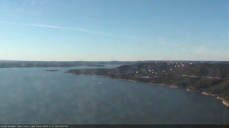Lake Travis webcam, December 21, 2018 3:25 PM CT