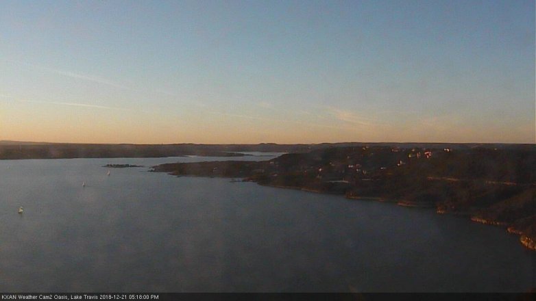 Lake Travis webcam, December 21, 2018 4:20 PM CT