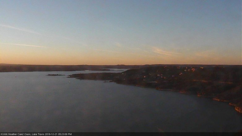 Lake Travis webcam, December 21, 2018 4:25 PM CT
