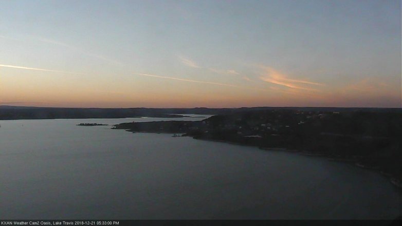 Lake Travis webcam, December 21, 2018 4:35 PM CT