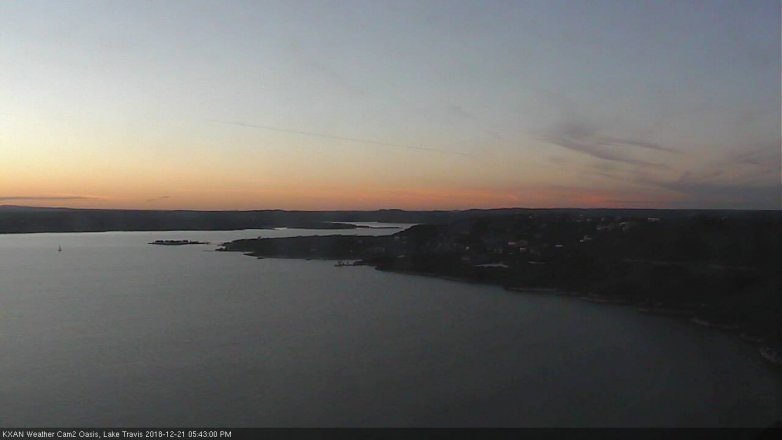 Lake Travis webcam, December 21, 2018 4:45 PM CT