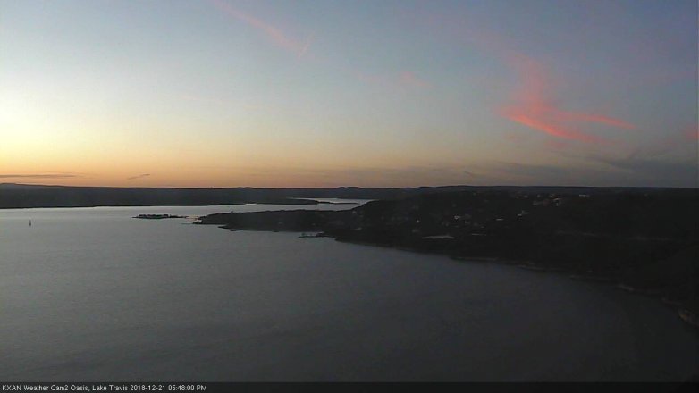 Lake Travis webcam, December 21, 2018 4:50 PM CT