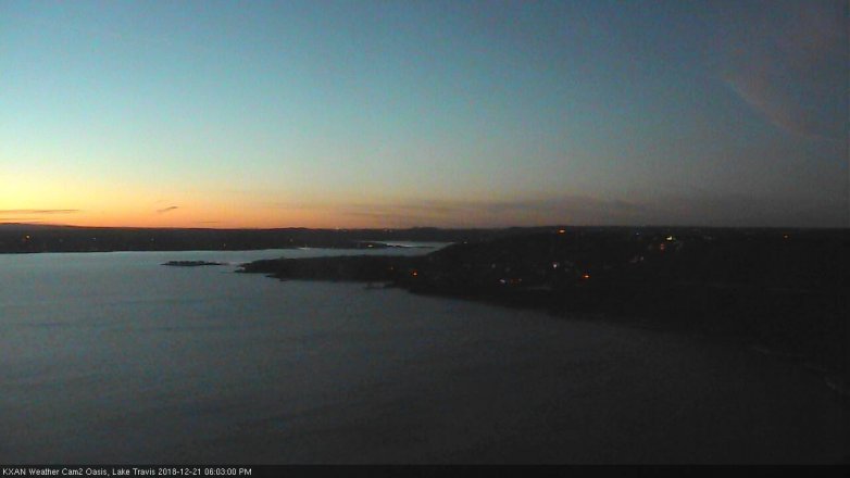 Lake Travis webcam, December 21, 2018 5:05 PM CT