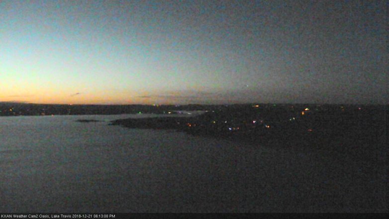 Lake Travis webcam, December 21, 2018 5:15 PM CT