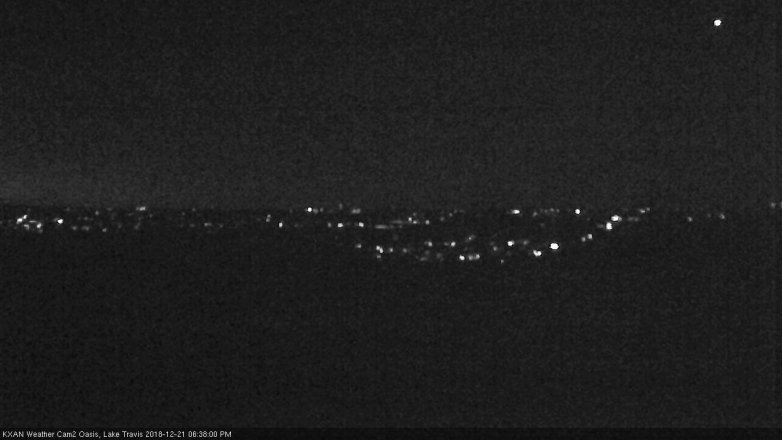 Lake Travis webcam, December 21, 2018 5:40 PM CT