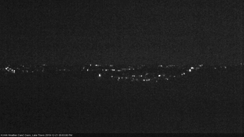 Lake Travis webcam, December 21, 2018 8:05 PM CT