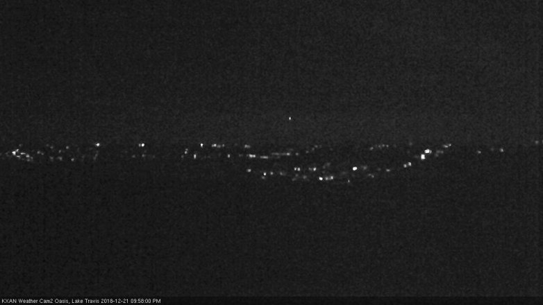 Lake Travis webcam, December 21, 2018 9:00 PM CT