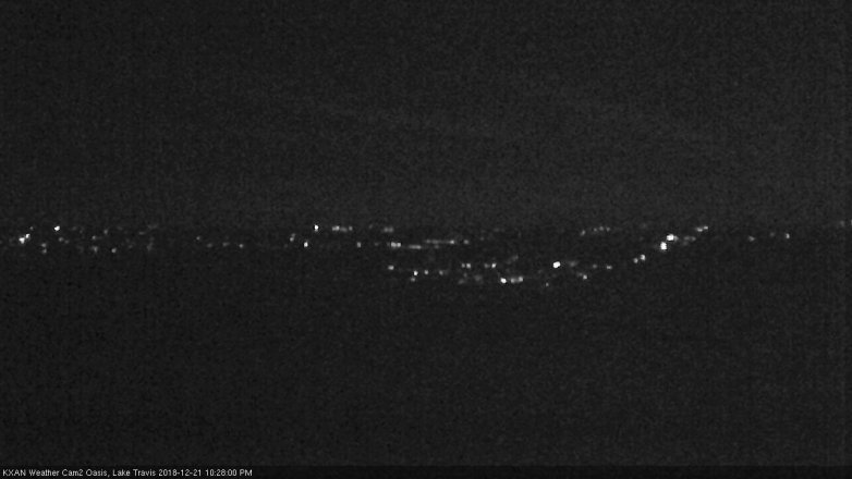 Lake Travis webcam, December 21, 2018 9:30 PM CT