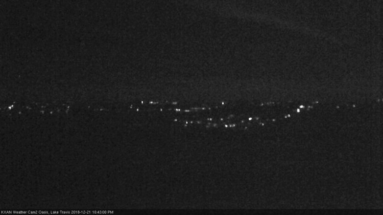 Lake Travis webcam, December 21, 2018 9:45 PM CT