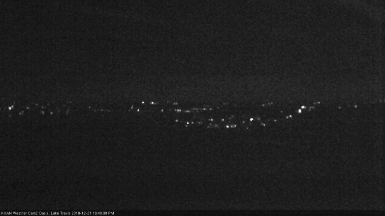Lake Travis webcam, December 21, 2018 9:50 PM CT