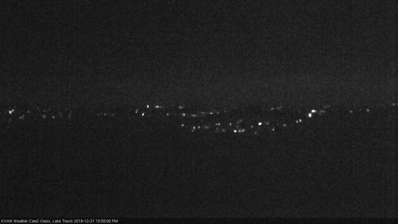 Lake Travis webcam, December 21, 2018 10:00 PM CT