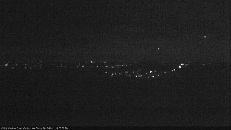 Lake Travis webcam, December 21, 2018 10:30 PM CT