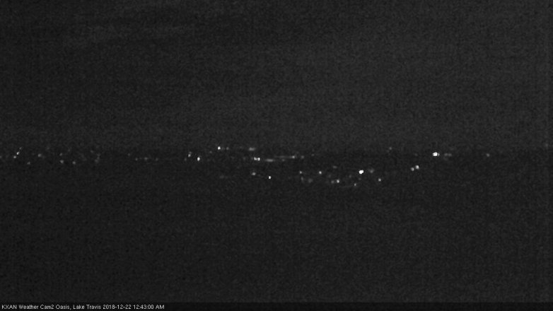 Lake Travis webcam, December 21, 2018 11:45 PM CT