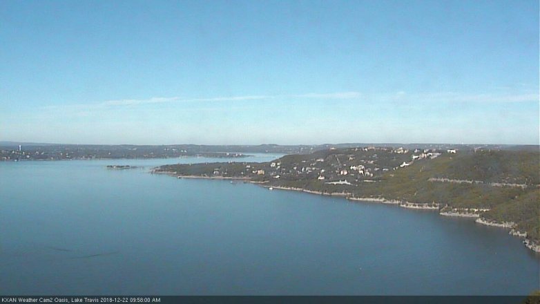 Lake Travis webcam, December 22, 2018 9:00 AM CT