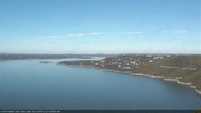 Lake Travis webcam, December 22, 2018 9:10 AM CT