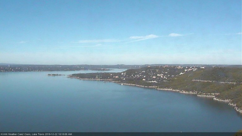 Lake Travis webcam, December 22, 2018 9:20 AM CT