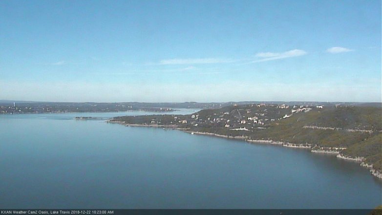 Lake Travis webcam, December 22, 2018 9:25 AM CT