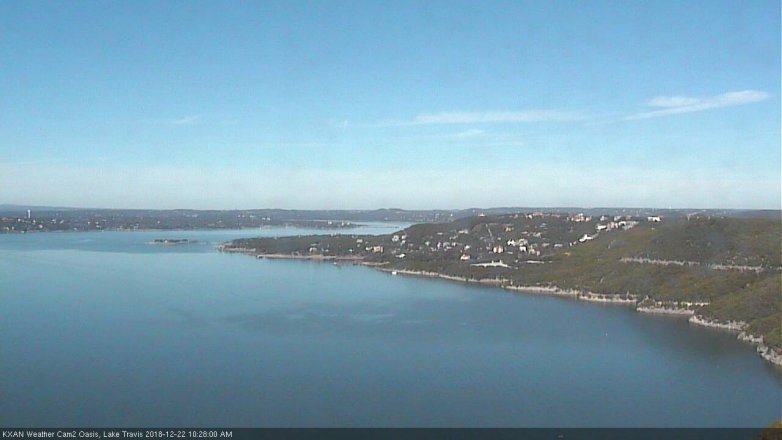 Lake Travis webcam, December 22, 2018 9:30 AM CT