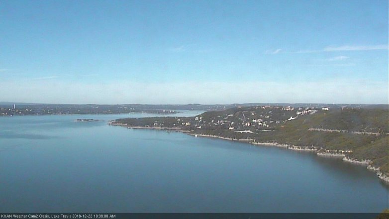 Lake Travis webcam, December 22, 2018 9:40 AM CT