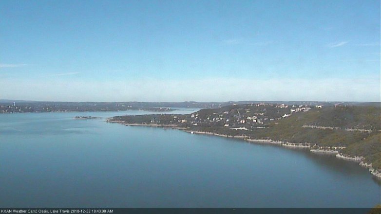 Lake Travis webcam, December 22, 2018 9:45 AM CT