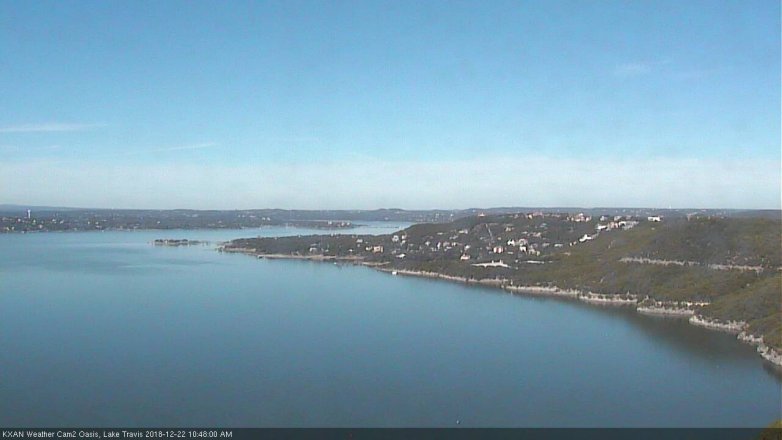 Lake Travis webcam, December 22, 2018 9:50 AM CT