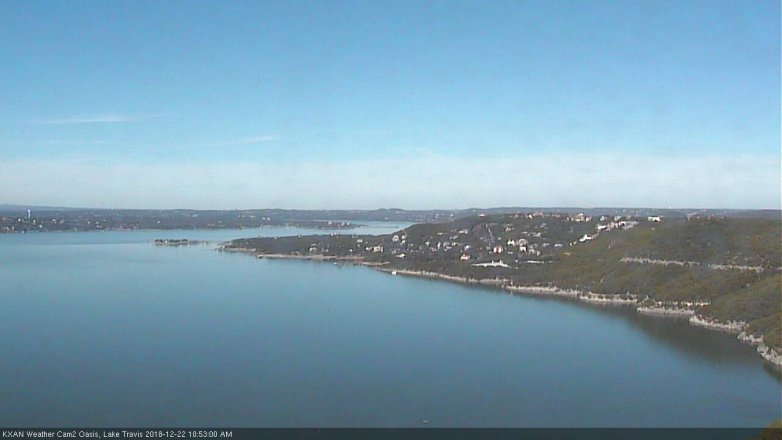 Lake Travis webcam, December 22, 2018 9:55 AM CT