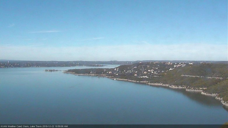 Lake Travis webcam, December 22, 2018 10:00 AM CT