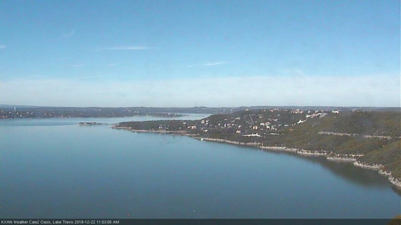Lake Travis webcam, December 22, 2018 10:05 AM CT