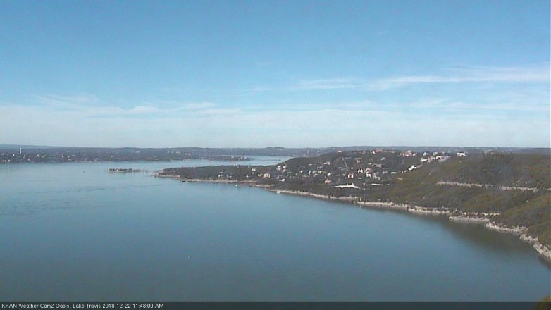 Lake Travis webcam, December 22, 2018 10:50 AM CT