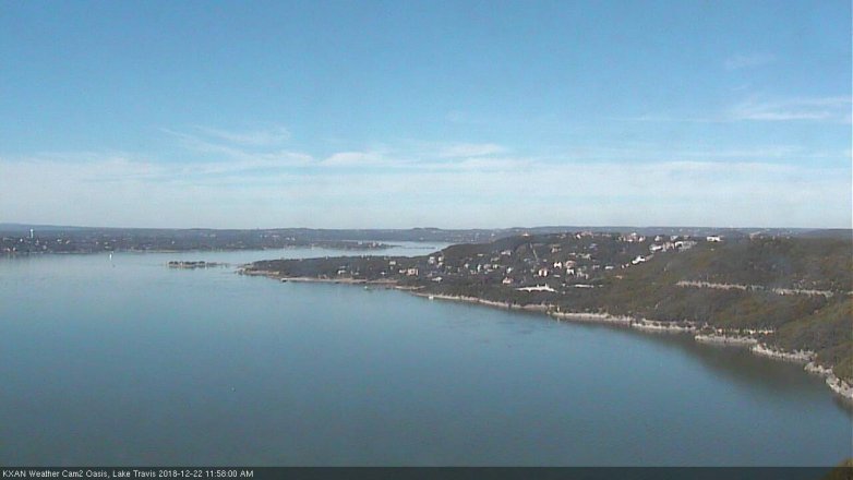 Lake Travis webcam, December 22, 2018 11:00 AM CT
