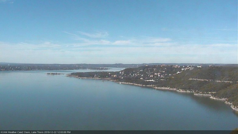 Lake Travis webcam, December 22, 2018 11:05 AM CT