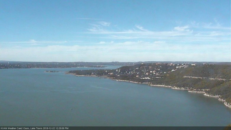 Lake Travis webcam, December 22, 2018 11:30 AM CT