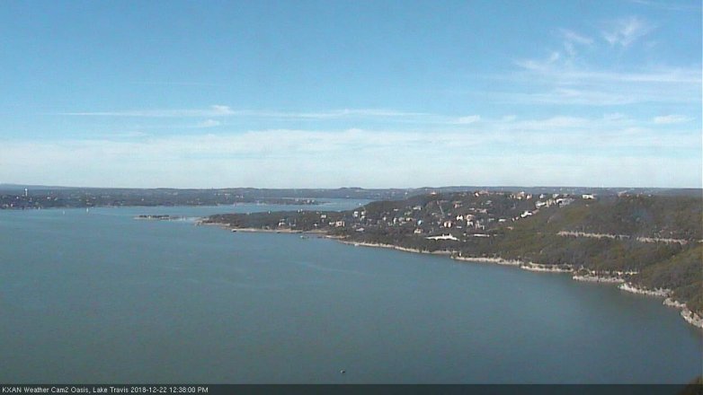 Lake Travis webcam, December 22, 2018 11:40 AM CT