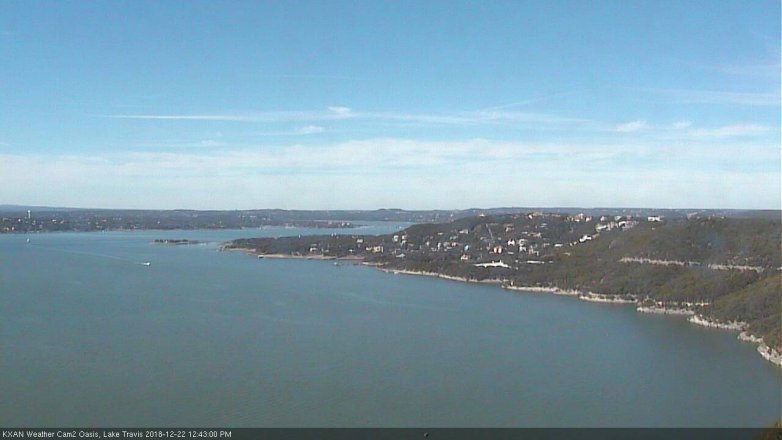 Lake Travis webcam, December 22, 2018 11:45 AM CT
