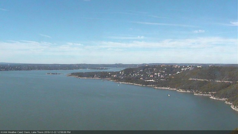 Lake Travis webcam, December 22, 2018 12:00 PM CT