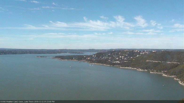 Lake Travis webcam, December 22, 2018 12:25 PM CT