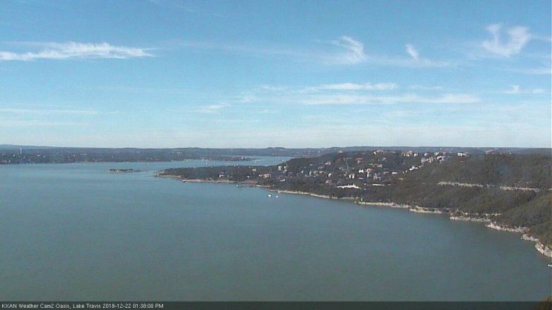 Lake Travis webcam, December 22, 2018 12:40 PM CT