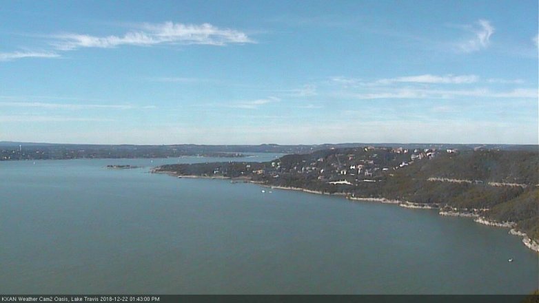 Lake Travis webcam, December 22, 2018 12:45 PM CT