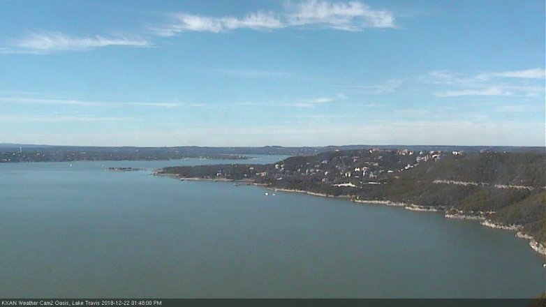 Lake Travis webcam, December 22, 2018 12:50 PM CT