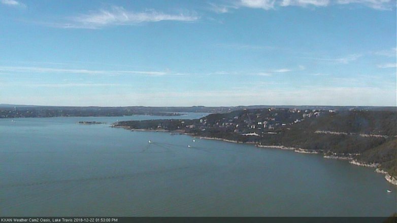 Lake Travis webcam, December 22, 2018 12:55 PM CT