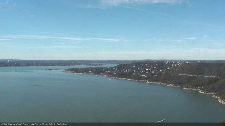 Lake Travis webcam, December 22, 2018 1:00 PM CT