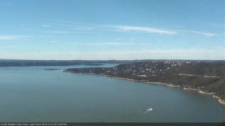 Lake Travis webcam, December 22, 2018 1:15 PM CT