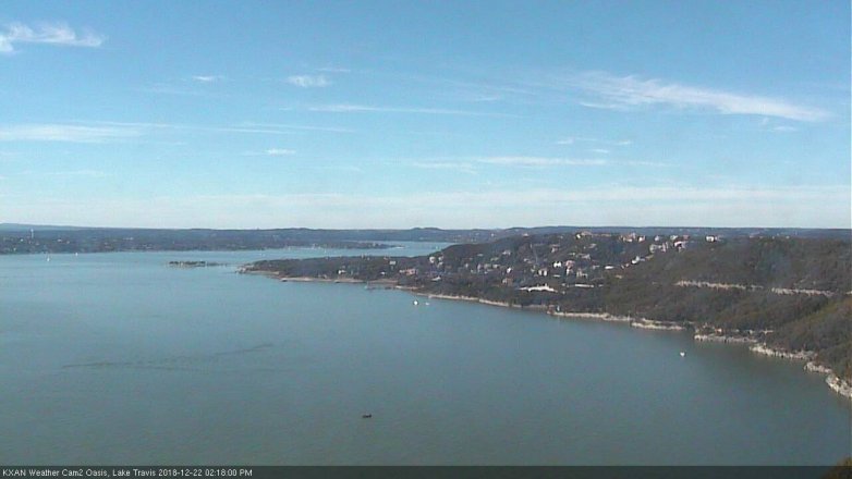 Lake Travis webcam, December 22, 2018 1:20 PM CT