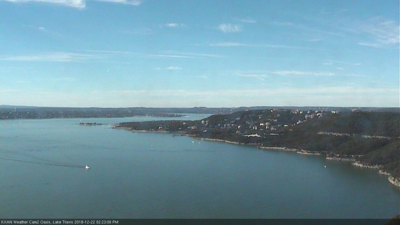 Lake Travis webcam, December 22, 2018 1:25 PM CT