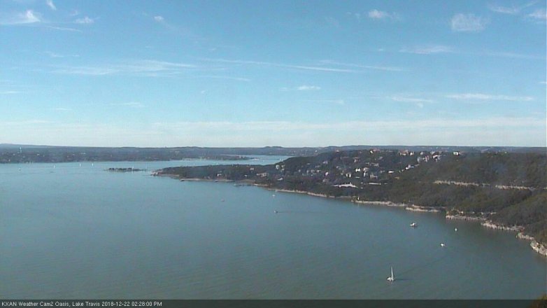 Lake Travis webcam, December 22, 2018 1:30 PM CT